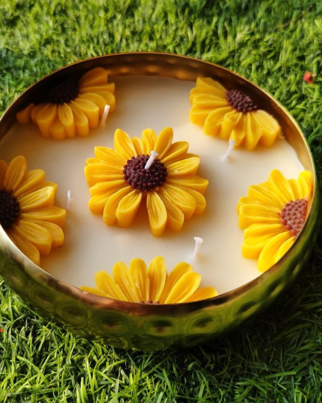 Lotus Hammered Gold Bowl