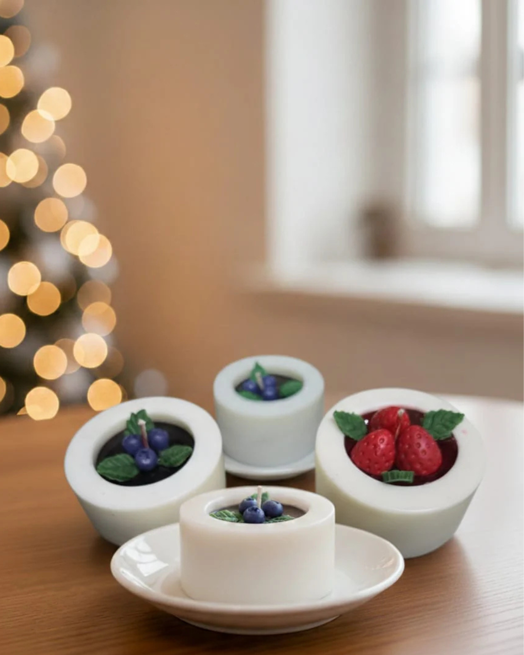 Handcrafted Ombre Forest Christmas Tree Candle – Gradient Pine Pillar