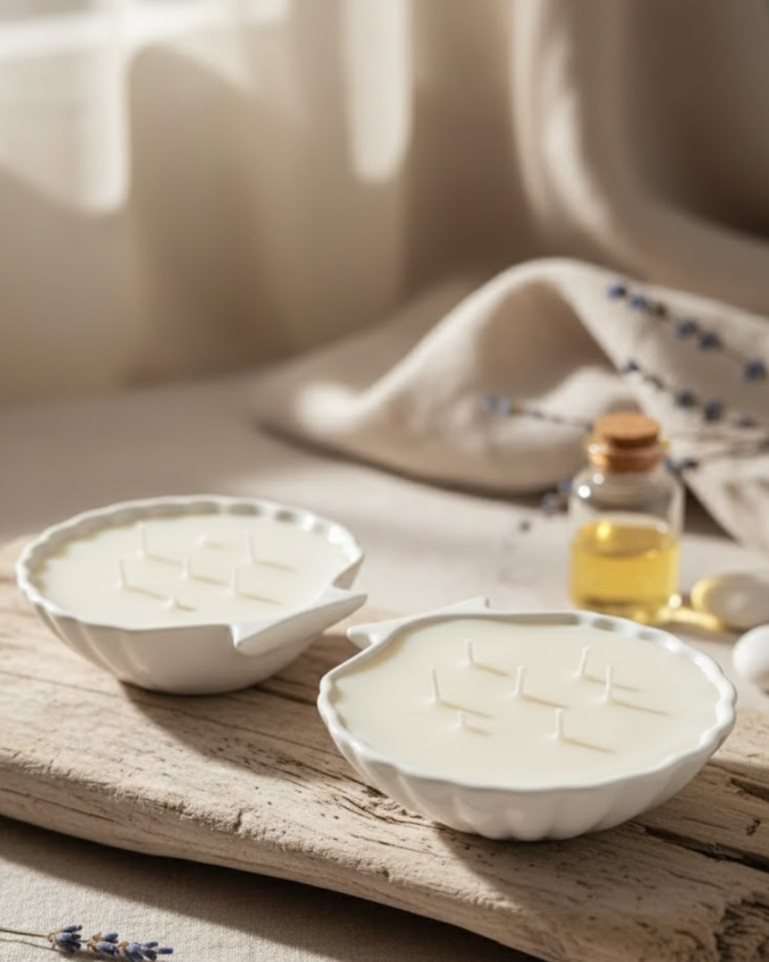 Shellstone Multi-Wick Ceramic Candle