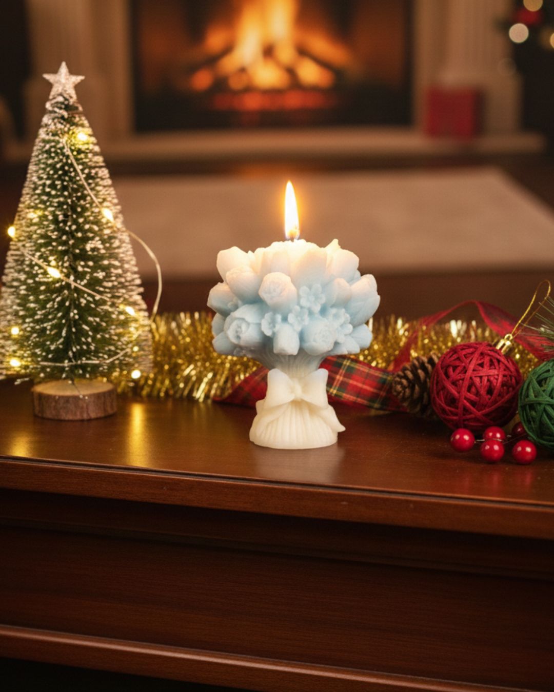 Luxury Decorative Rose & Tulip Soy Wax Candle