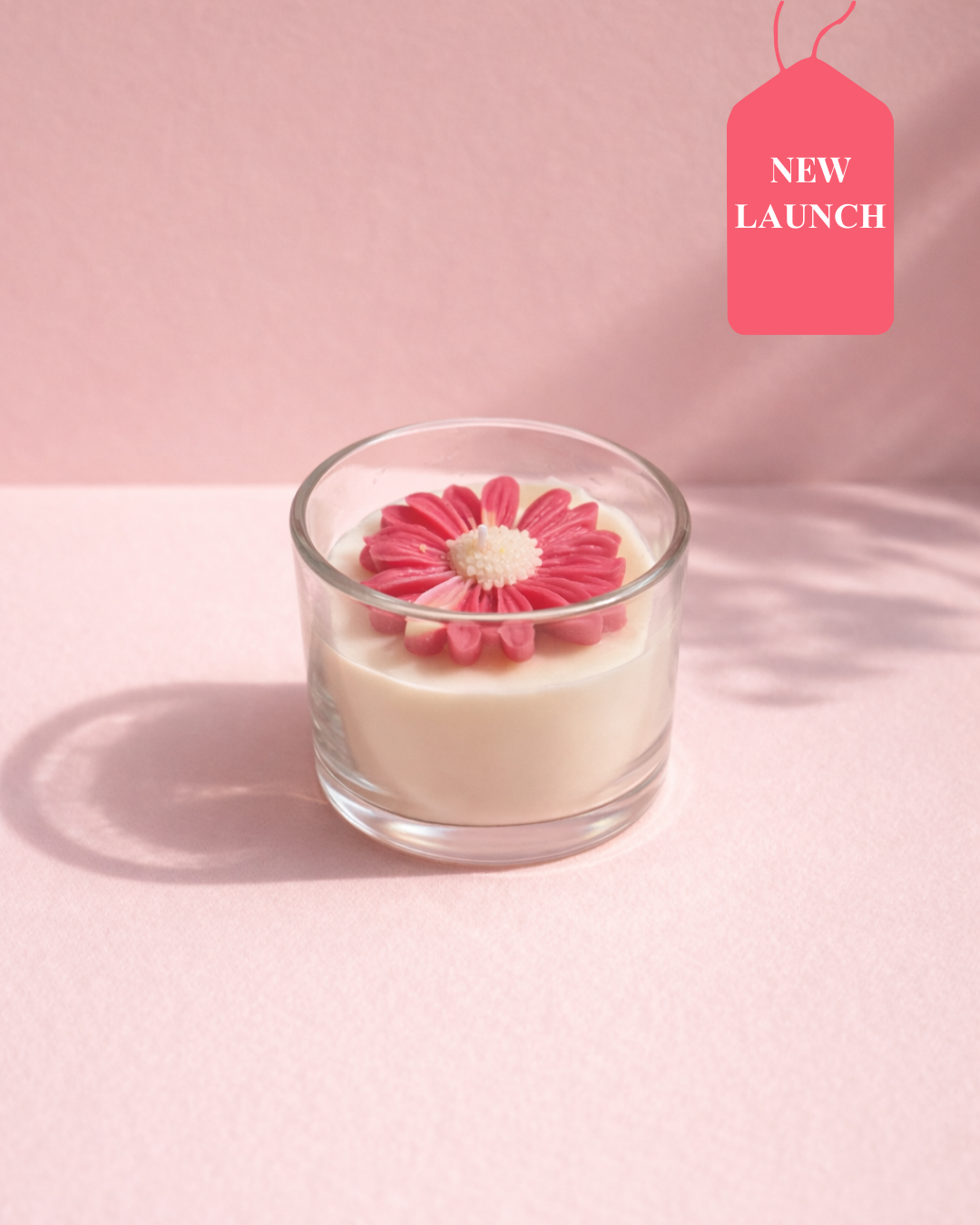 Blush Bloom Glass Candle