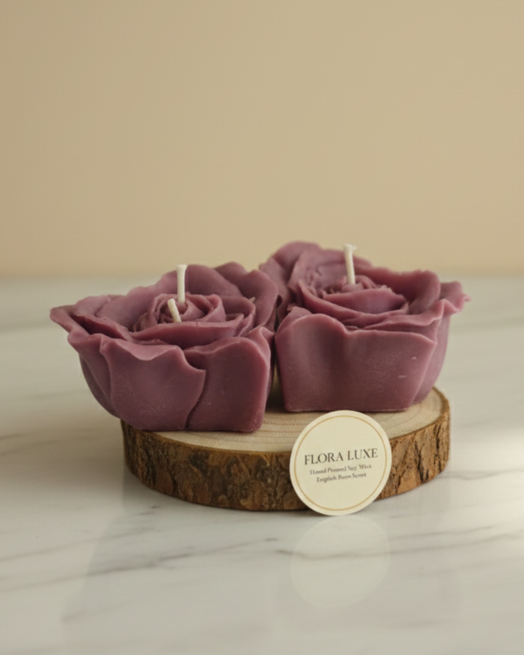 Luxury Hand-Poured Rose Soy Wax Candles