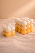 Handmade Bubble Cube Soy Wax Candle set of 2
