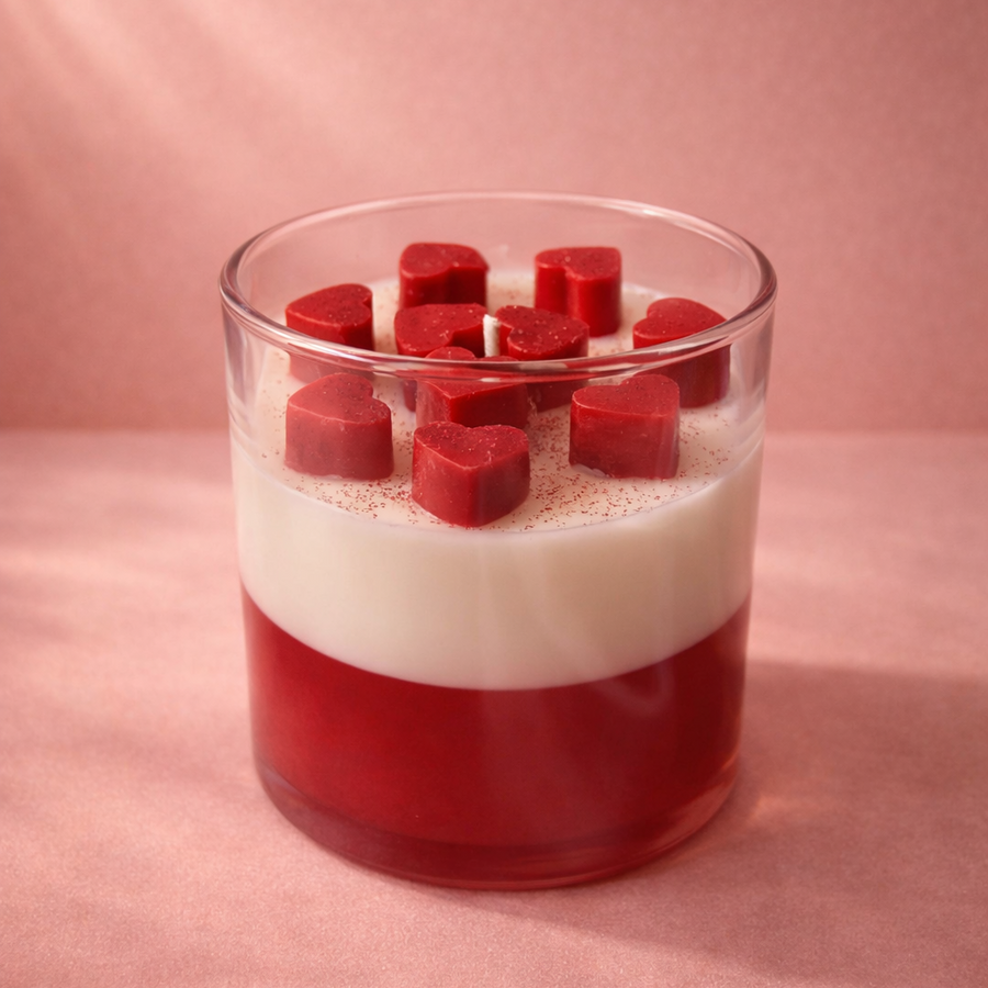 Heart-Top Glass Jar Candle